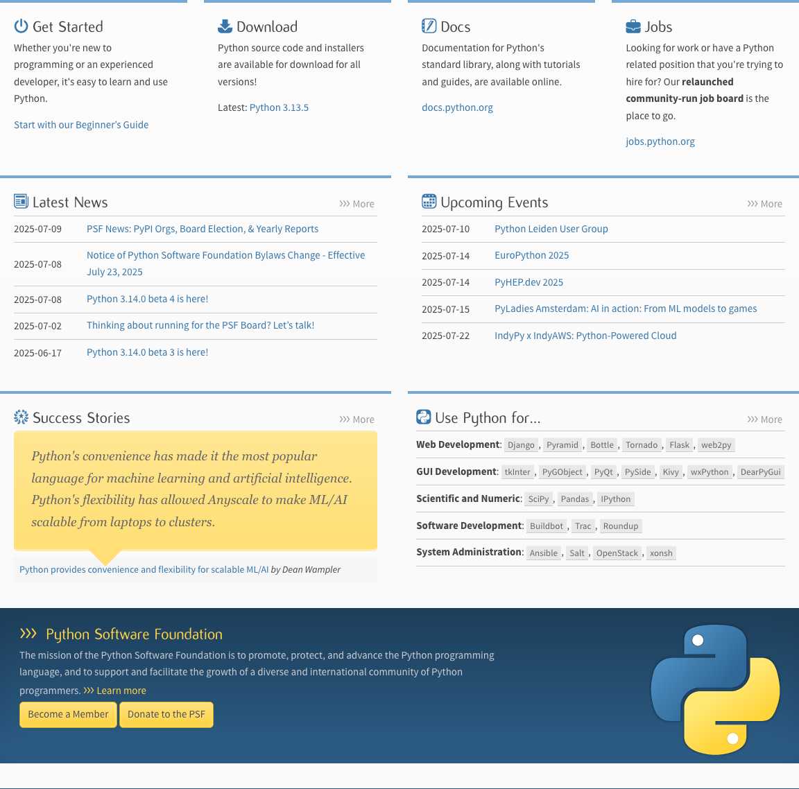 Python Data Processing Environment Overview